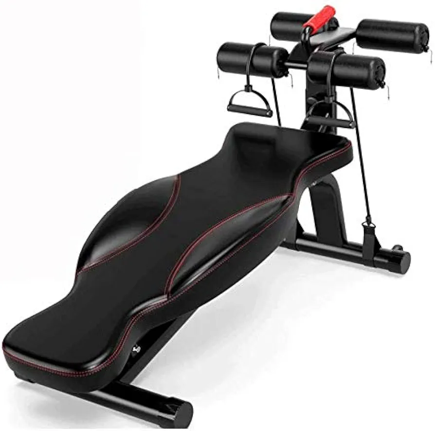 Weight Bench Adjustable, Press Exercise Gym Bench Multifunctional Strength Training Bench, for Bench Press, Sit-ups, Leg Lifts, Full Body Fitness,Black