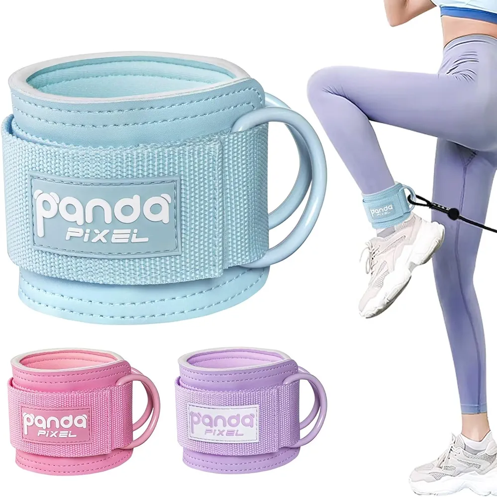 Ankle Resistance Bands with Cuffs, Ankle Weights for Leg Butt, Ankle Resistance Band for Kickbacks Hip Fitness Training, Glutes Workout Equipment for Women Home Gym