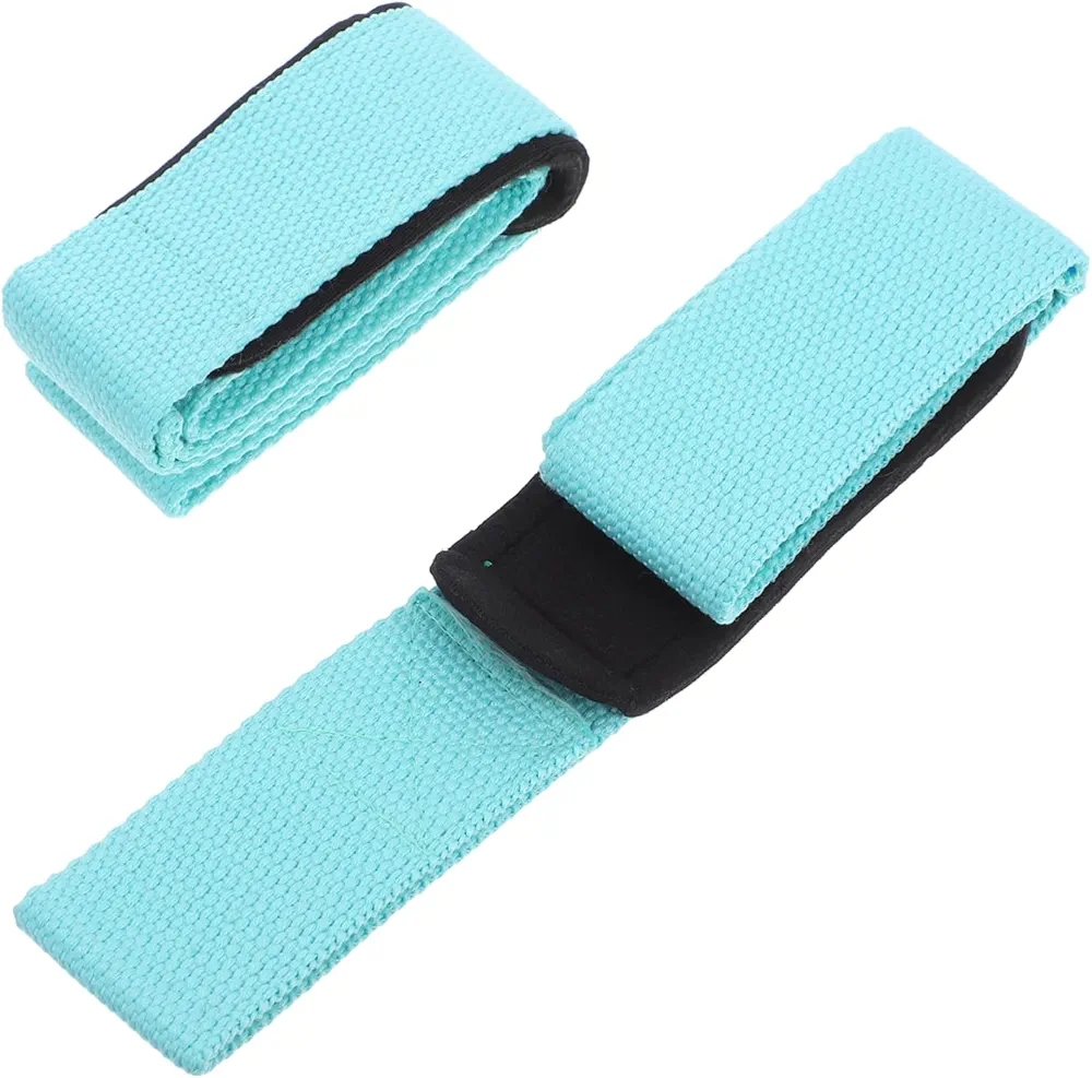 Sosoport 1 Pair Weightlifting Belt Workout Wrist Protector Weightlifting Grip Strap Gym Accessories Weight Lifting Bands Deadlift Wrist Strap Wrist Guard for Sports Polyester Light Green