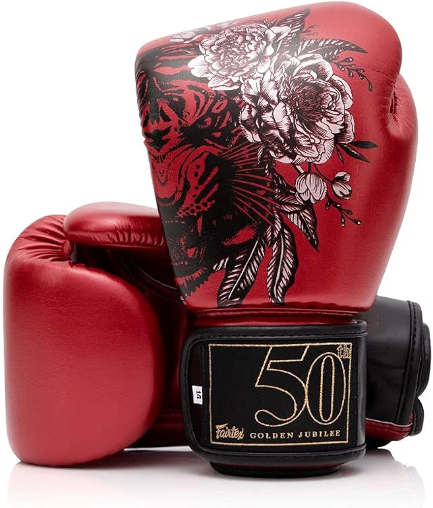 Fairtex Golden Jubilee Premium Muay Thai Boxing Gloves | Limited Edition Syntek Leather | Stylish Design for Training & Competition | Heavy-Duty & Imported Boxing Glove | MMA, Kickboxing