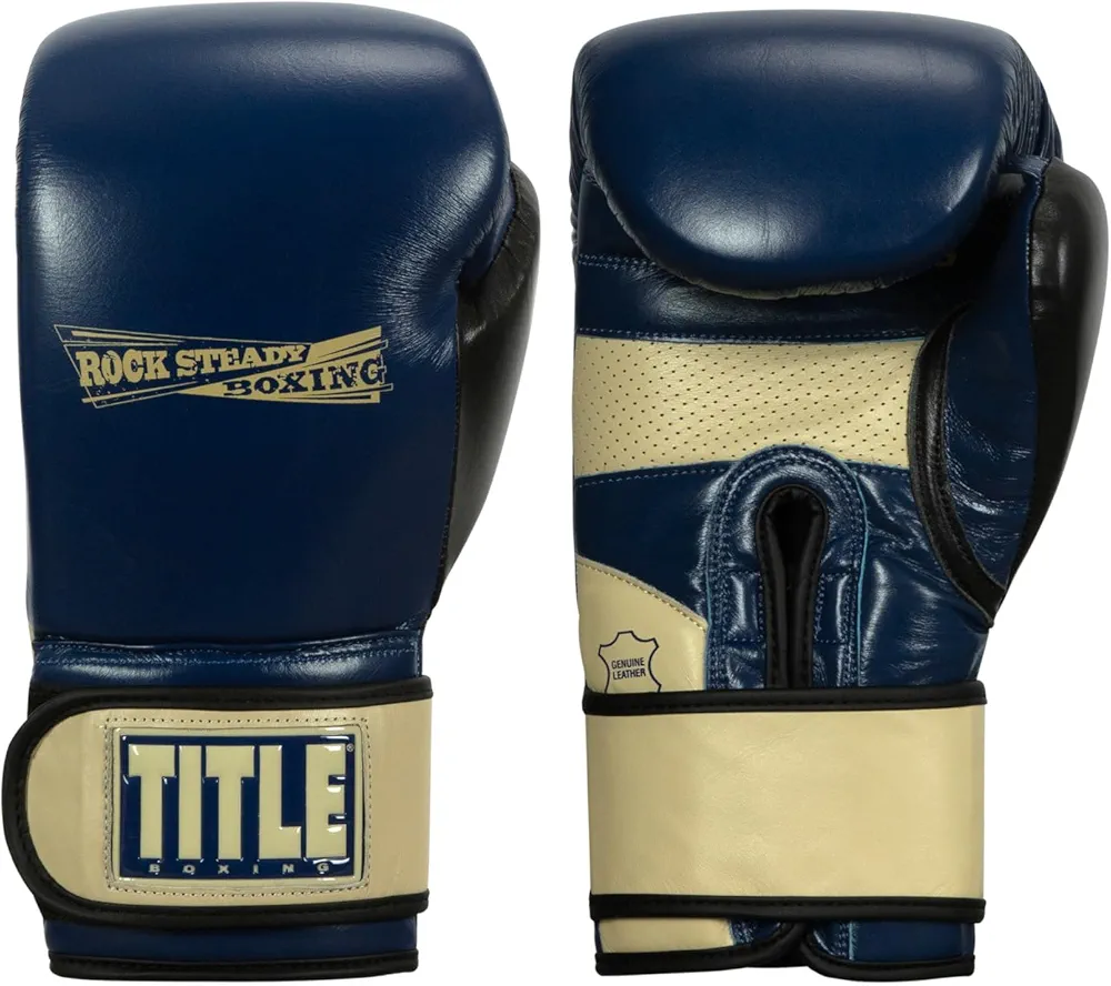TITLE Boxing Rock Steady Leather Training Gloves