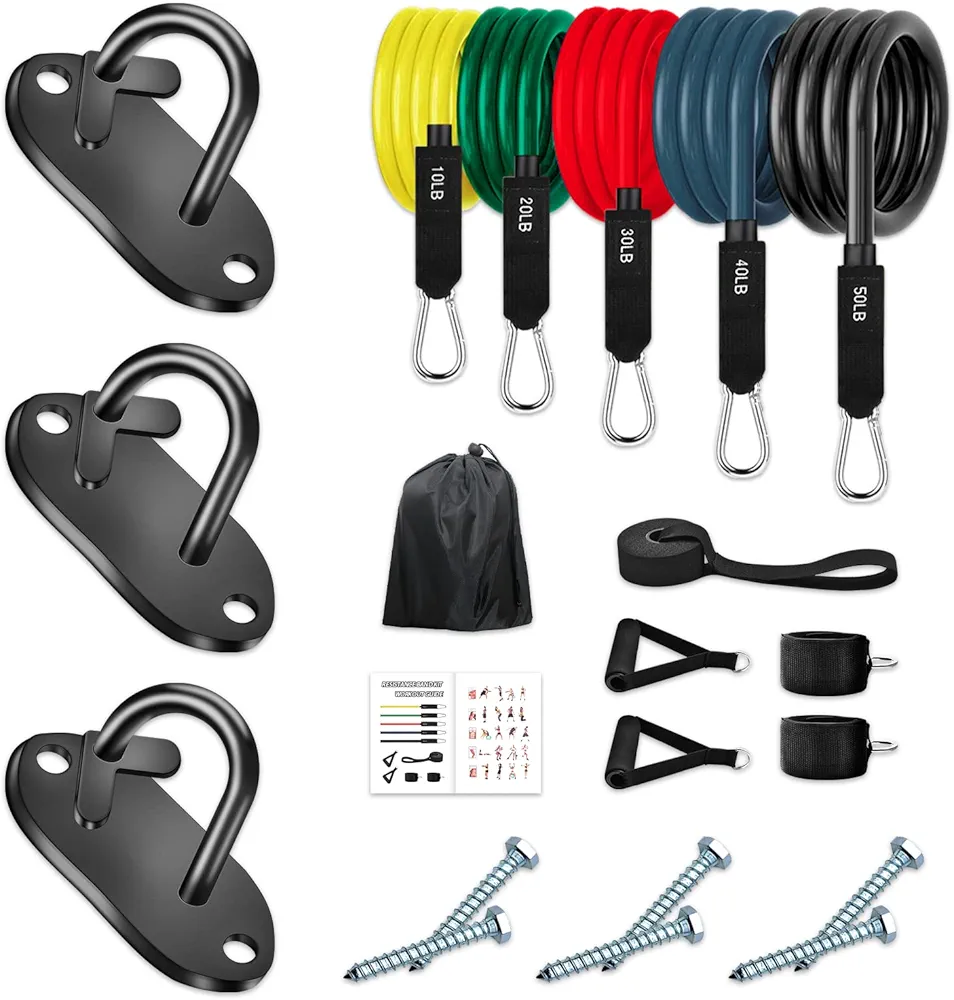 Wall Mount Workout Anchors, Resistance Bands Wall Anchors, Home Gym Exercise Anchors, Wall Mount Anchors for Resistance Bands, Strength Training, Physical Therap