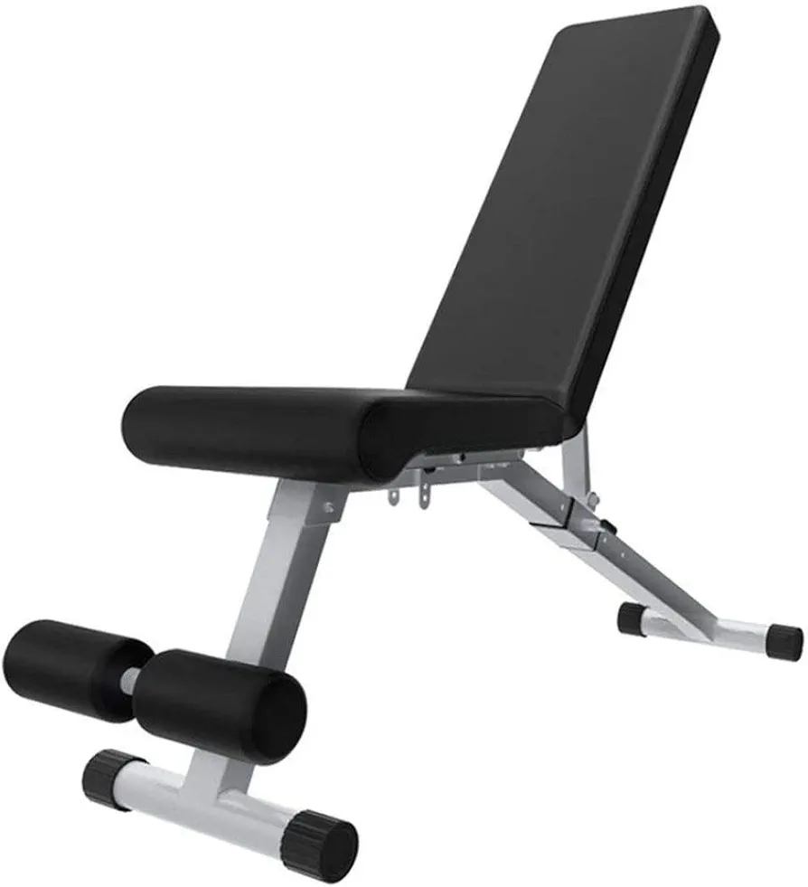 Adjustable Weight Bench Utility Sit Up Bench Strength Training Exercise Utility Bench for Upright/Incline/Decline and Flat Exercise Black_34122117cm,