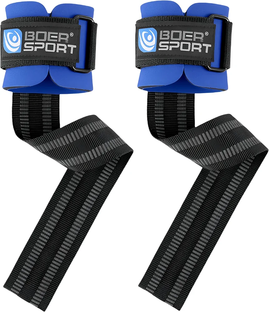 Weight Lifting Straps 11.8inch Padded Neoprene Wrist Straps with Non-Slip Rubber Grip for Men & Women-Heavy Duty Gym hand Straps for weightlifting, Bodybuilding, CrossFit & Strength Training NN-W