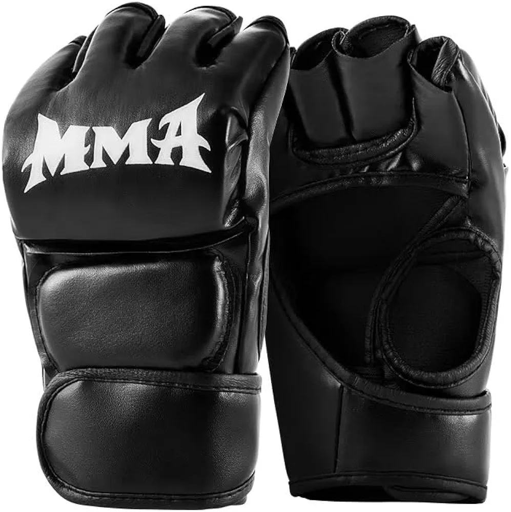 Boxing Gloves for Men & Women, MMA Gloves Kickboxing Gloves, Half Finger Punching Bag Gloves, Fighting Gloves UFC Gloves for Men Women Boxing Training