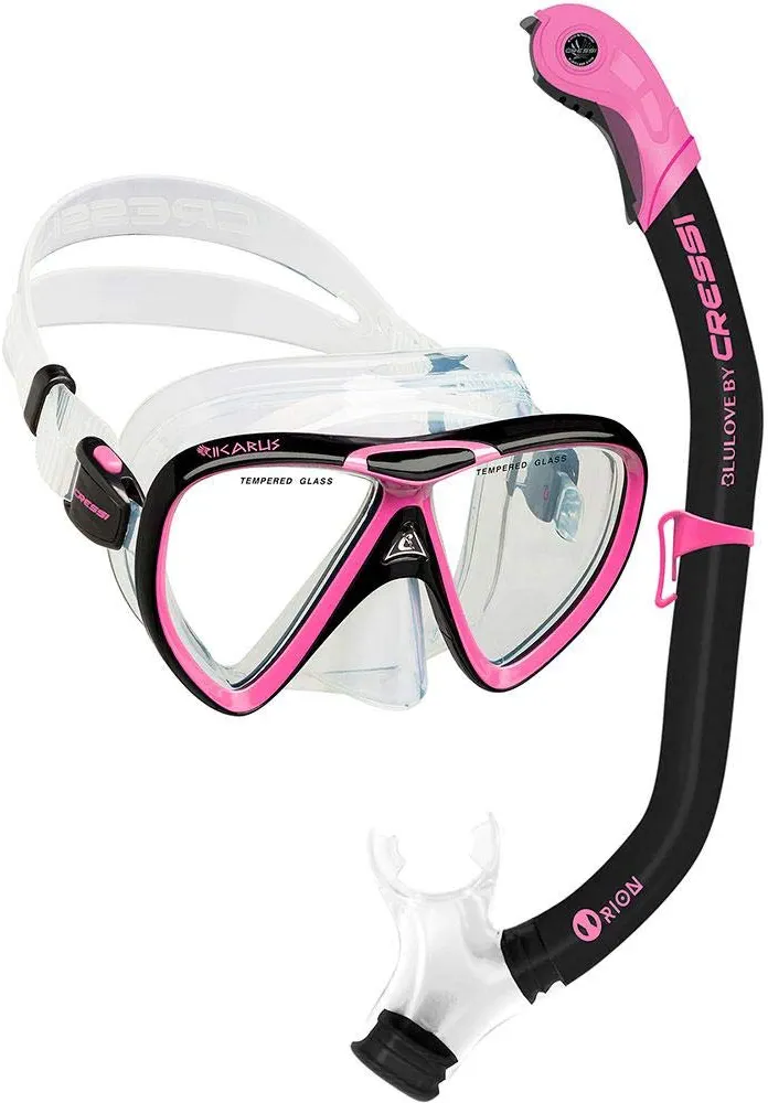 Cressi Adult Snorkeling Kit, Mask & Snorkel - Quality Equipment for Discovering the Underwater World | Ikarus & Orion: Designed in Italy