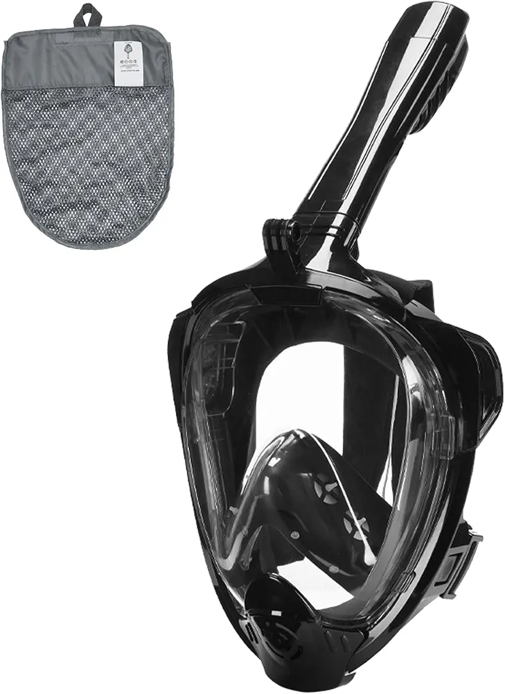 Full Face Snorkel Mask, Snorkeling Gear for Adults with Latest Dry Top Breathing, Snorkels Anti-Fog & Anti-Leak，Foldable and disassembly