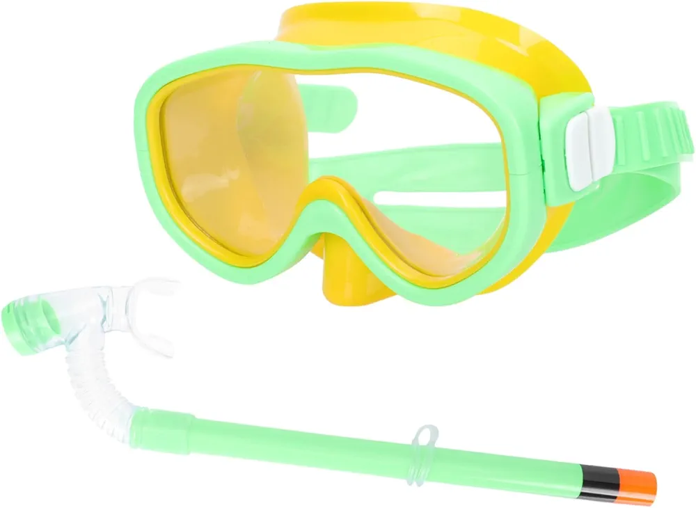 1 Set 's Swimming Goggles Snorkeling Gear Snorkel Mask Diving Masks Full Snorkel Mask Snorkel Mask Full Face Diving Glasses for Snorkeling Mask Green PVC