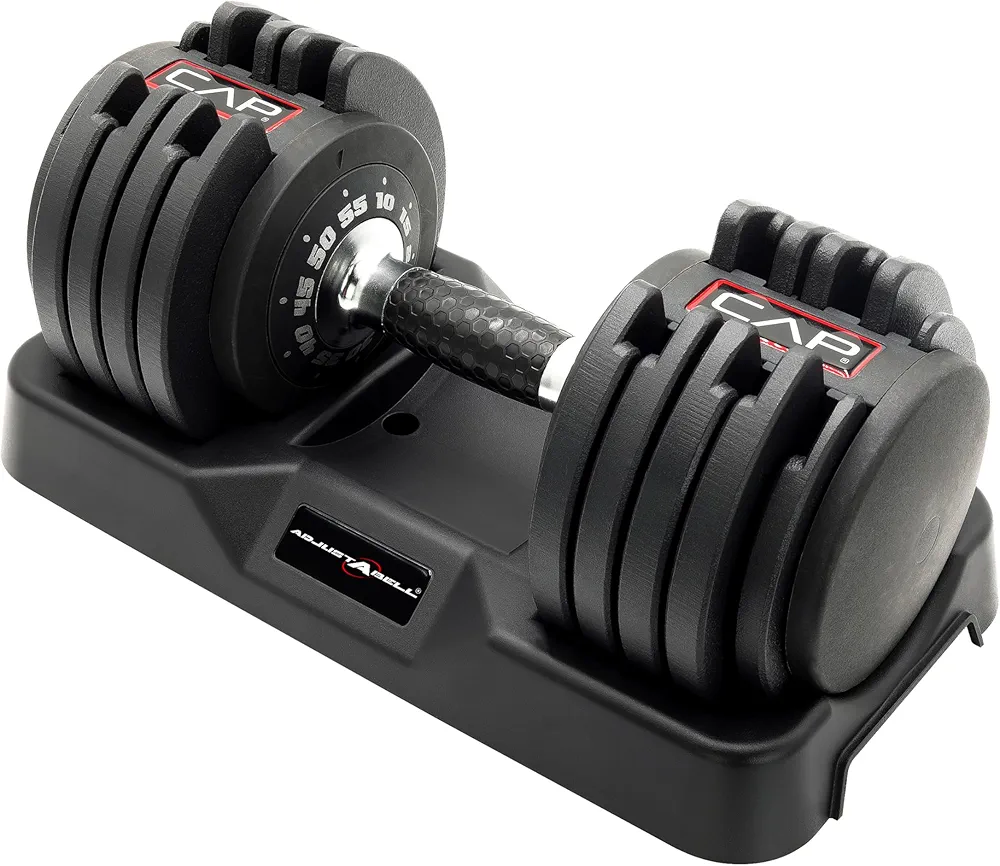 CAP Barbell ADJUSTABELL® Dumbbell |12.5lb, 25lb, 55lb | Single or Pair