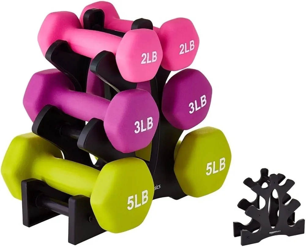 Dumbbell Rack, Triangular Dumbbell Weight Stand 3 Tier Dumbbell Storage Rack Small Weight Rack 9.06 x 8.86 x 3.35in Weight Hoder for Home Gym Exercise, Rack Only