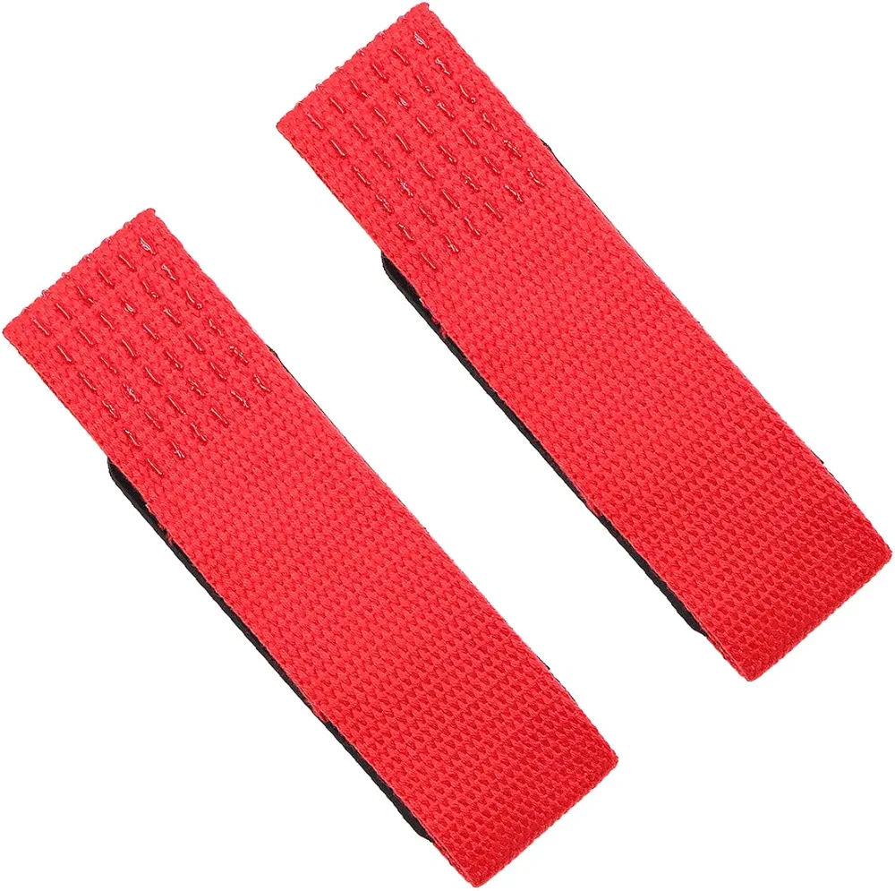 2Pcs Lifting Straps Wrist Support Red Weight Lifting Straps for Men and Women Strength Training Fitness and Bodybuilding Gripping Dumbbell Bar