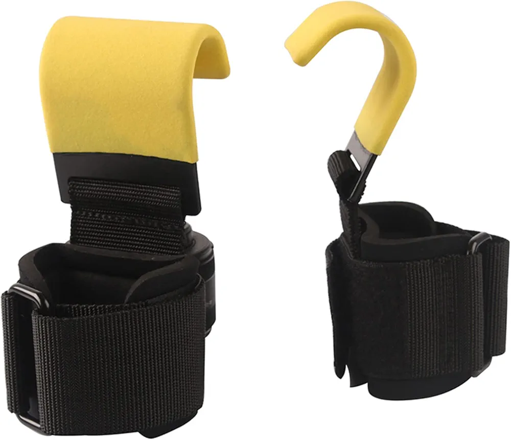Power Weight Lifting Hooks Heavy-Duty Lifting Wrist Straps Pull-Up Deadlift Straps for Gym Training Workout