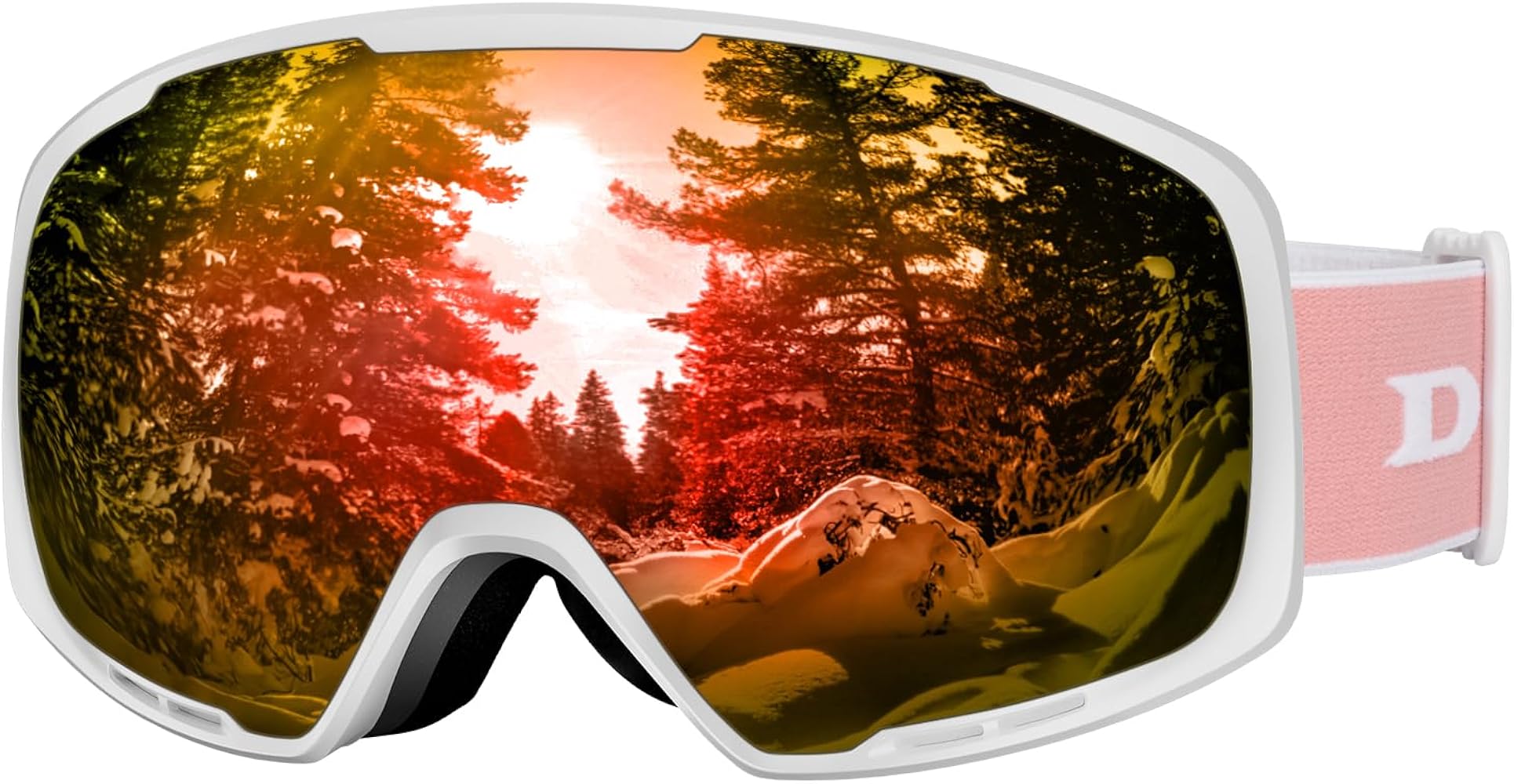 Ski Goggles - OTG UV Protection Anti fog Snow/Snowboard Goggles for Men Women Adult Youth