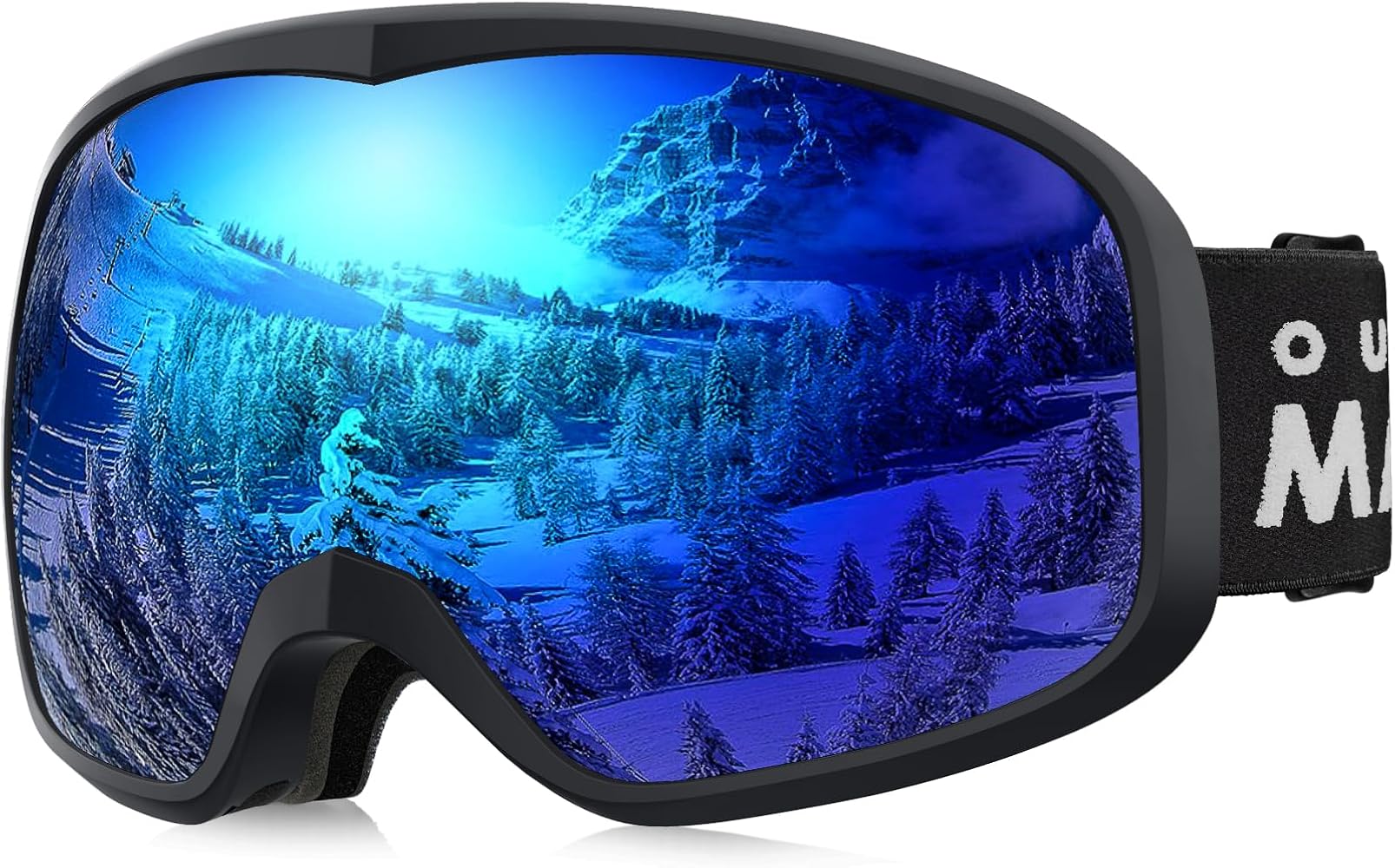 OutdoorMaster Owl Ski Goggles OTG, Snow Snowboard Goggles for Men Women Youth, Anti-Fog, 100% UV Protection