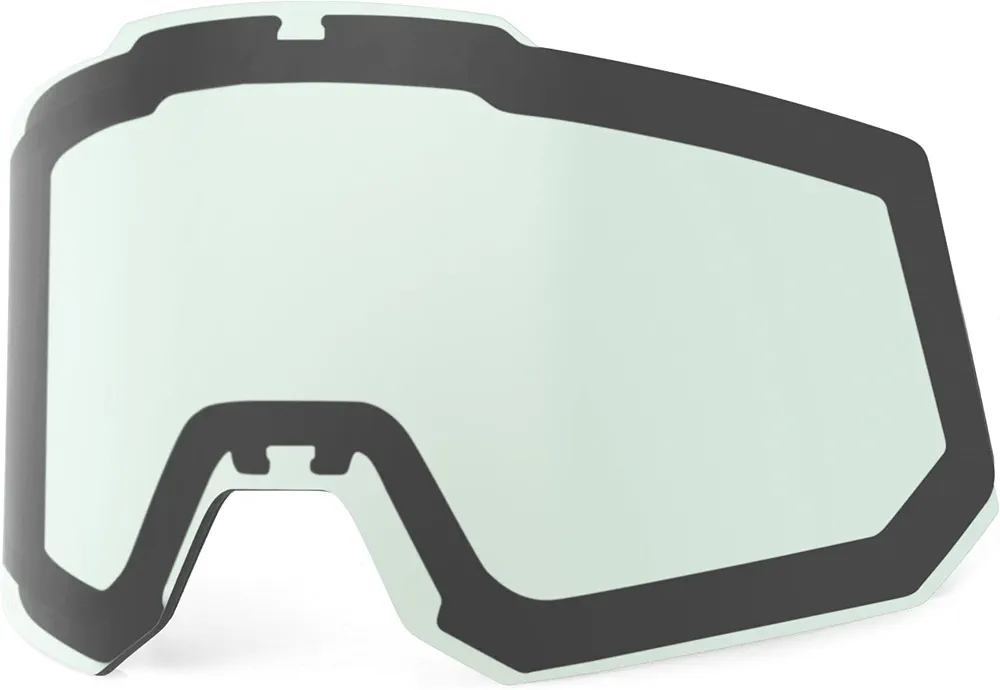 100% SC/SCX Snow Goggle Replacement Lens - HiPER Dual Pane Grey-Green Lens