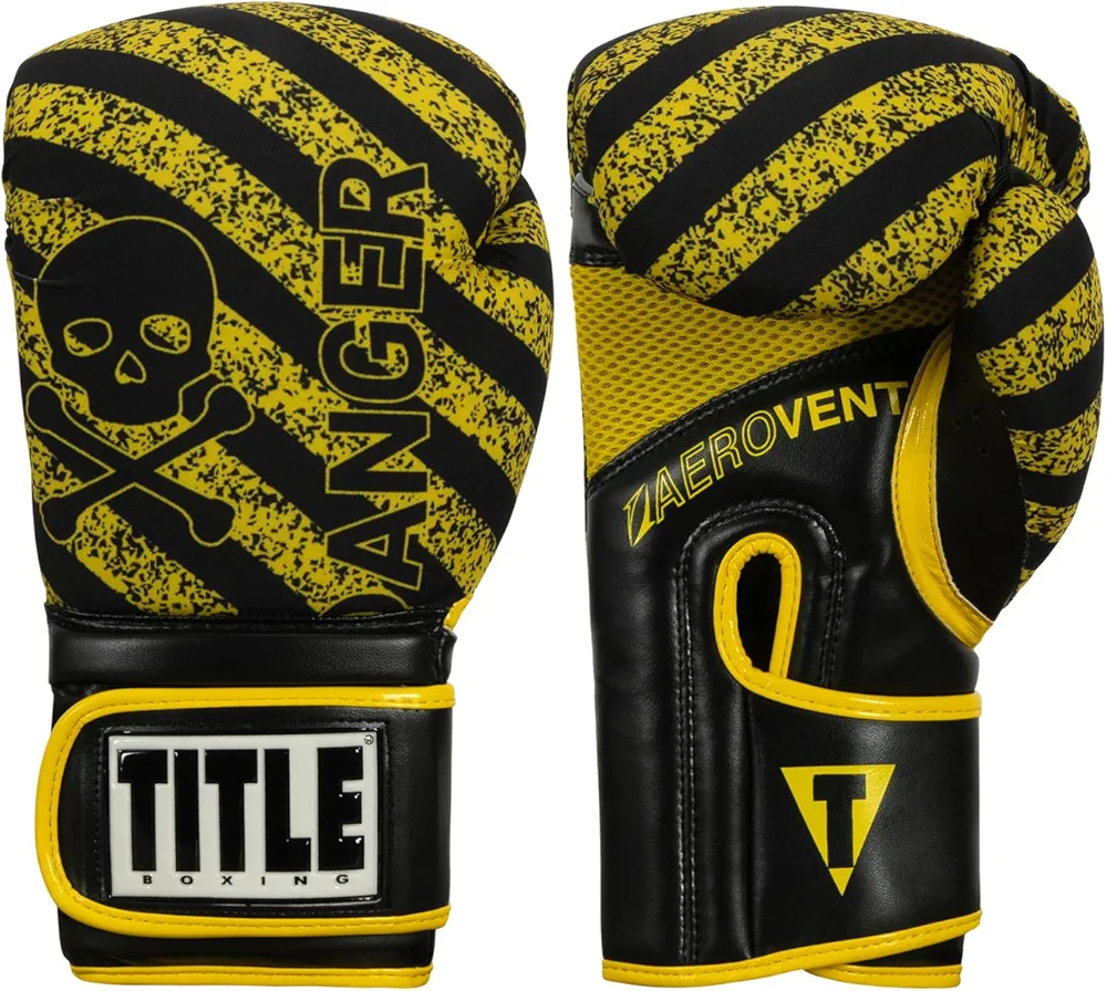 TITLE Boxing Infused Foam Danger Bag Gloves - Boxing Gloves, Punching Bag Gloves, Kickboxing Gloves, Punching Gloves, Heavy Bag Gloves, Boxing Gloves Men, Women, Boxing Equipment
