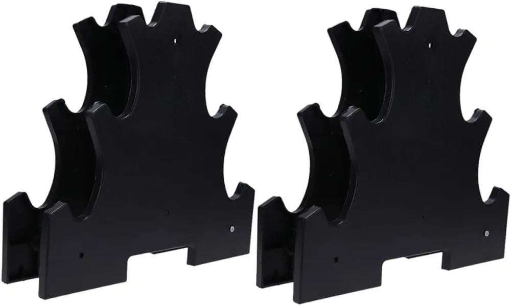 Dumbbell Holder Rack 2PCS Plastic Storage Rack for 6 Weights Dumbbells Easy to Use