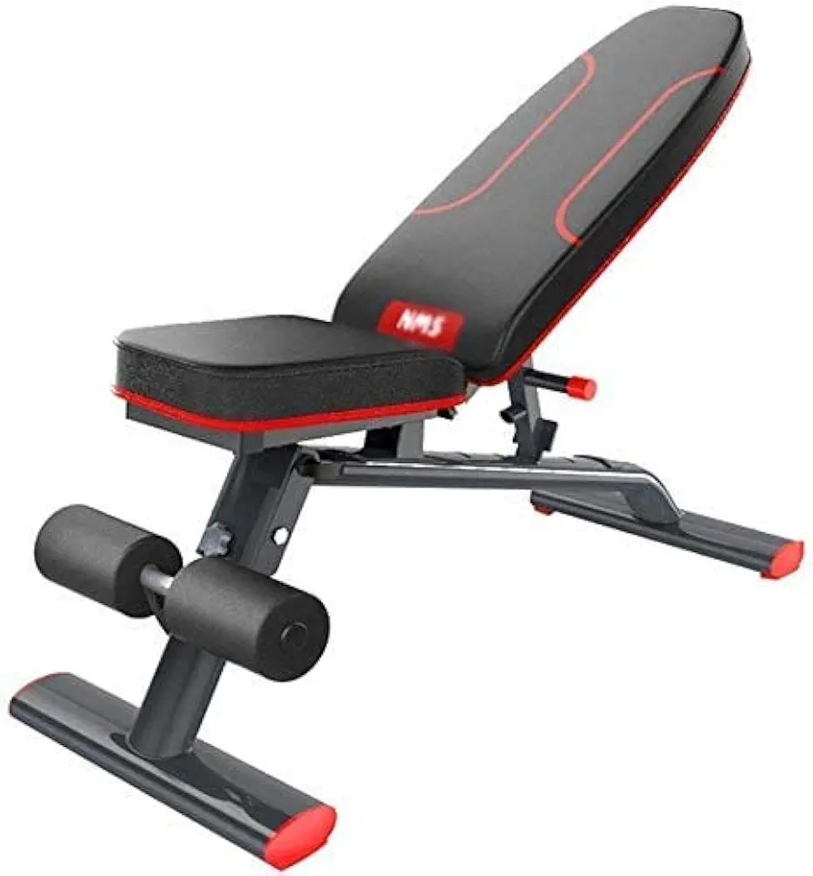 Weight Bench Foldable, Adjustable Utility Workout Bench Press Exercise Gym Bench, Flat Bench for Upright, Incline, Decline, and Flat Exercise,Black