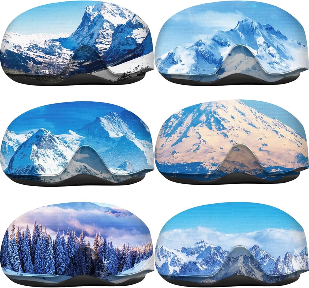 Haull 6 Pcs Ski Goggle Cover Protectors Microfiber Protective Cover Sleeve Ski Goggle for Travel Storage