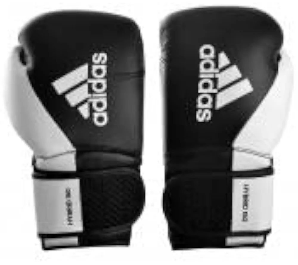 adidas Boxing Gloves - Hybrid 150 -Boxing, Kickboxing, MMA, Workout, & Home use - for Men & Women - Weight 10, 12, 14, 16 Oz - Colors Black/White, White/Black