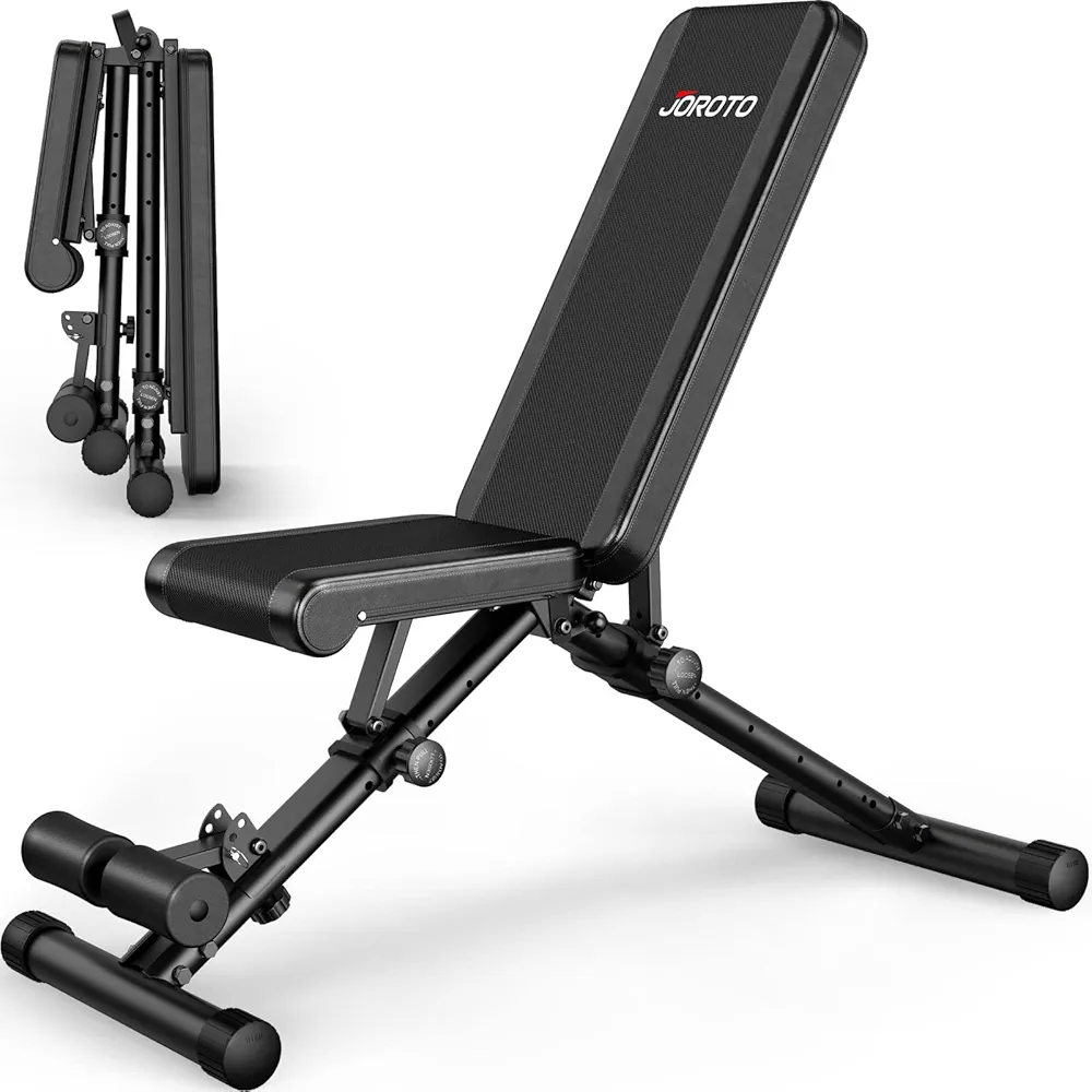 JOROTO MD35 Adjustable Weight Bench 8x4x3x2 Positions- 700 Pounds Load Foldable Strength Training Benches for Full Body Workout Bench Press (With Fast Auto-lock Adjustments)