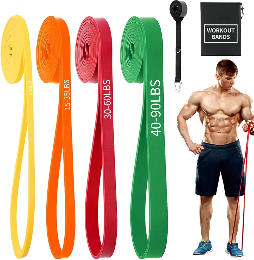 Exercise Bands Resistance Bands for Working Out,Pull Up Bands Set,at Home Workout Equipment,Workout Bands for Men and Women,Stretch Bands for Exercise,Physical Therapy,Fitness