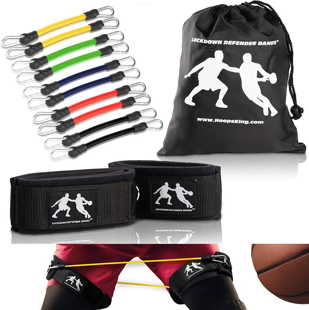 D-Fend Lockdown Lateral Resistance Training Speed Bands - Won't Roll Up - Train for Speed, Toning, Strength