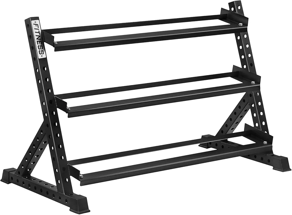 3-Tier Dumbbell Rack with Large Capacity, 1500 lb Heavy Duty Weight Storage Rack for Home Gym