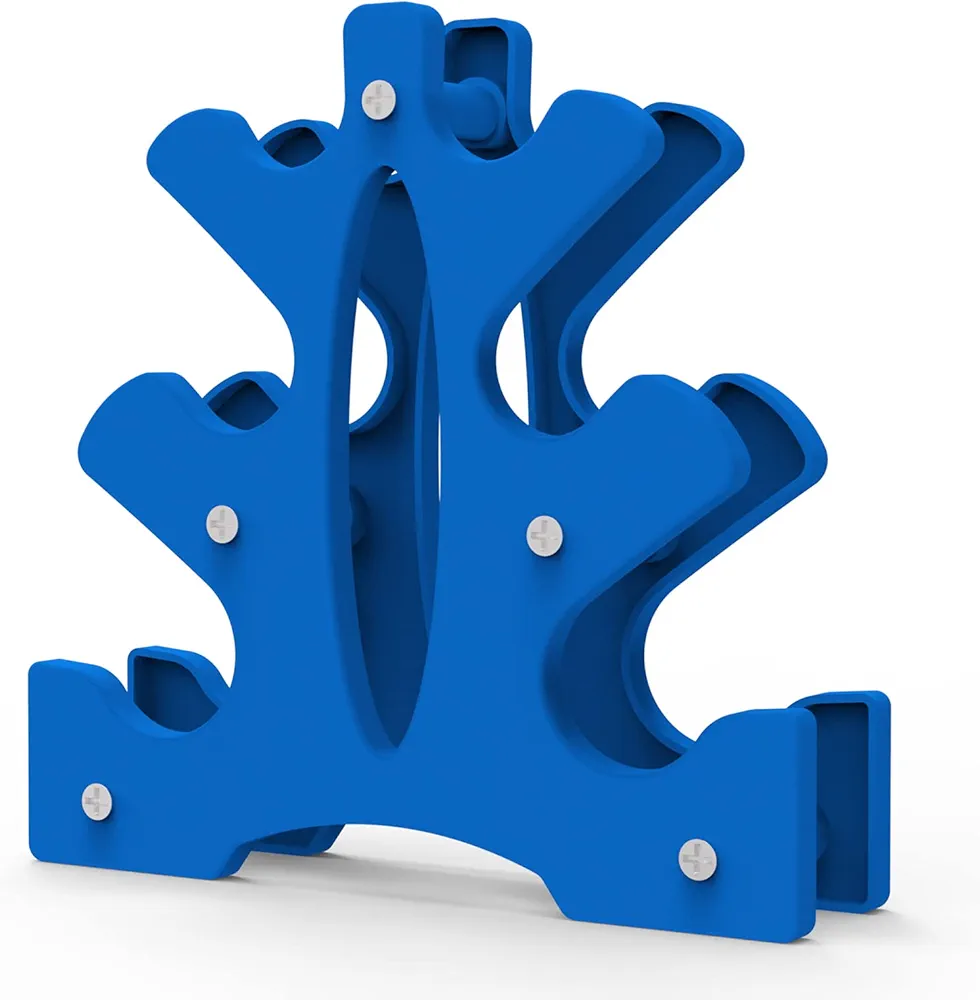 Portzon Dumbbell Rack - Hand Weight Set Tree - Designed to Hold Neoprene Dumbbells - One Pair Each (3lb, 5lb, 8lb) (Weights Not Included)