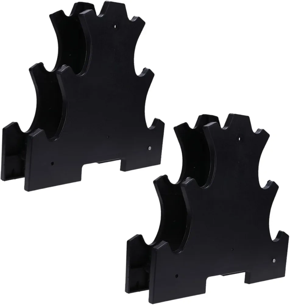 KICHOUSE Hand Weights Rack Dumbbell Stand 2pcs Plastic ABS Dumbbell Storage Rack 6 Pairs