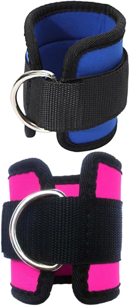 2 Pairs Ankle Buckle Grips Hand Ankle Guards Wrist Strap LAT Wrist and Weights Straps Strengthener Cable Shoes Pants Wrist Weights for Women Brace Thrust Pull Leg Adjustable Nylon
