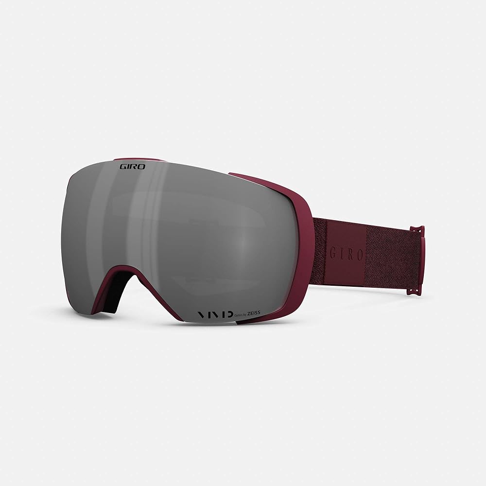 Giro Contact Ski Goggles - Snowboard Goggles for Men & Women - Ox Red Mono Strap with Vivid Onyx/Vivid Infrared Lenses