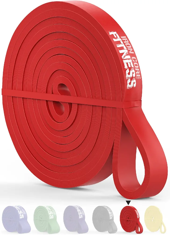 Pull Up Assistance Resistance Bands by Iron Core Fitness- Strength Power Flexibility Training at Home or Gym. Ebooks and Workout Chart Included.
