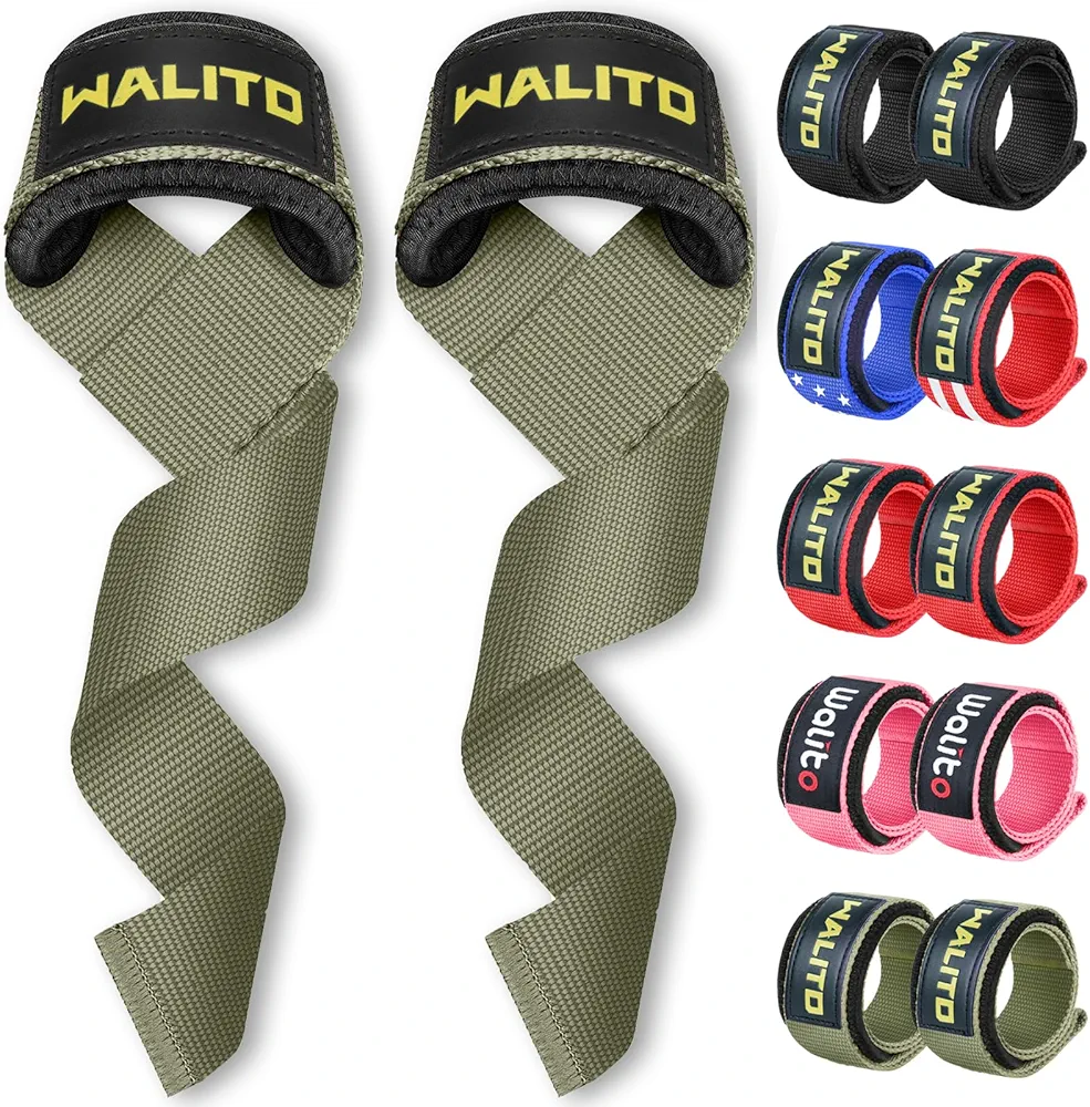 Gym Weight Lifting Straps - 24" Wrist Wraps Wrist Straps for Weightlifting Men & Women, Home Gym Deadlift Straps with Thick Protection Pad for Strength Training, Powerlifting, Dumbbell Workout