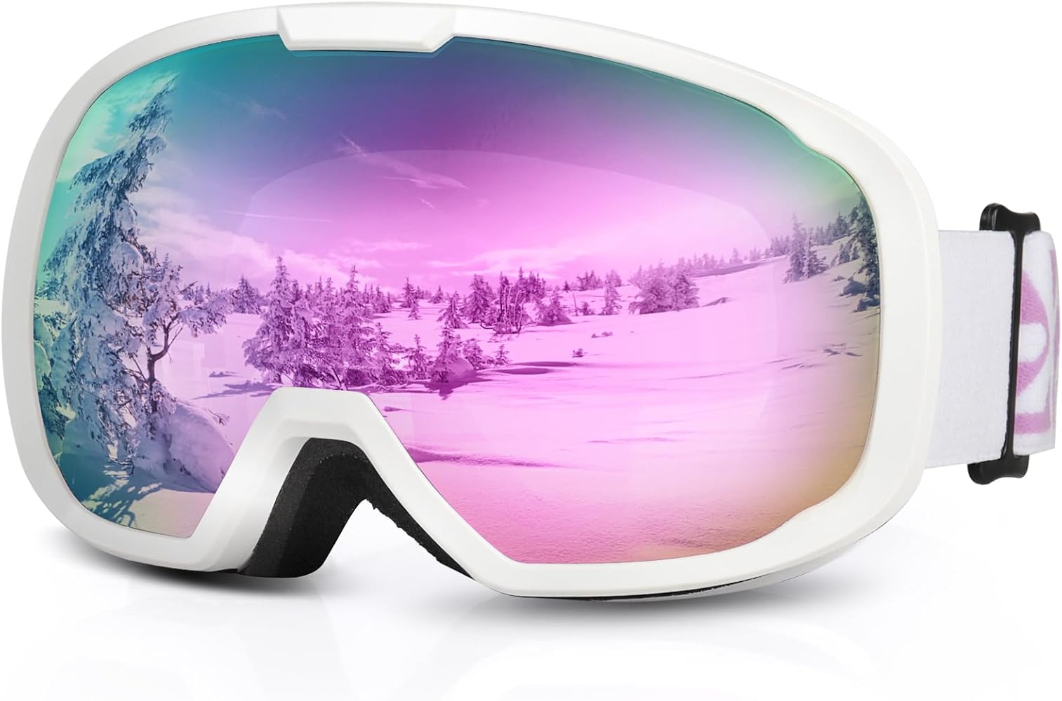EXP VISION Ski Goggles for Men Women, OTG Snowboard Goggles with 100% UV Protection Anti Fog Lens Snow Goggles