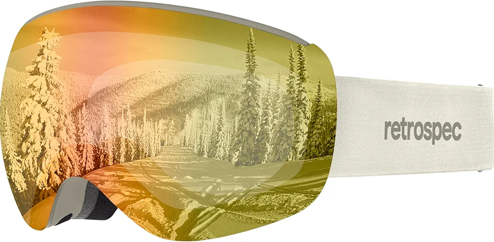 Retrospec Dipper Plus Kids Ski Goggles Unisex for Boys and Girls Youth Ski Goggles Magnetic Interchangeable Lens, UV Protection, Anti-Fog and Adjustable Anti-Slip Straps