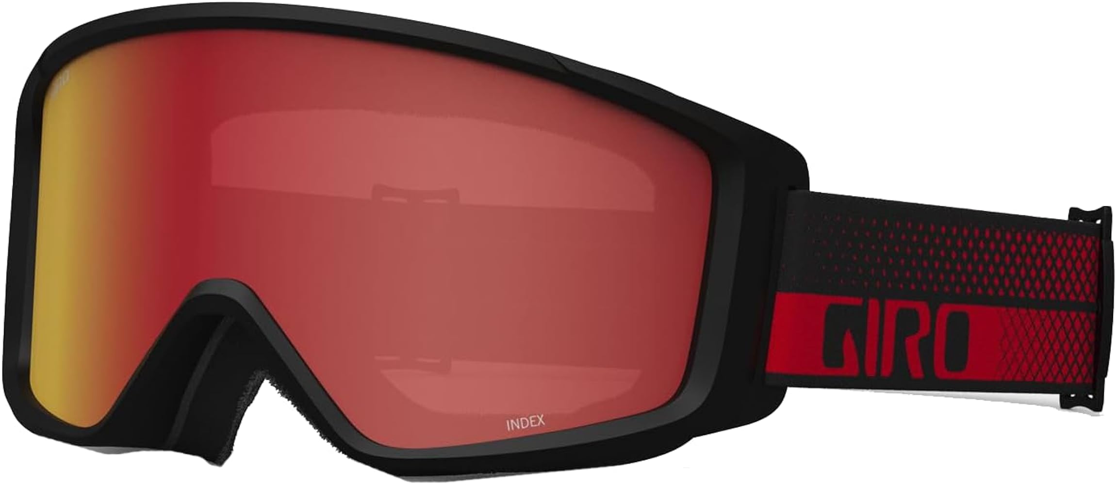 Giro Index 2.0 OTG Ski Goggles - Snowboard Goggles for Men, Women & Youth - Red Flow Strap with Amber Scarlet Lens