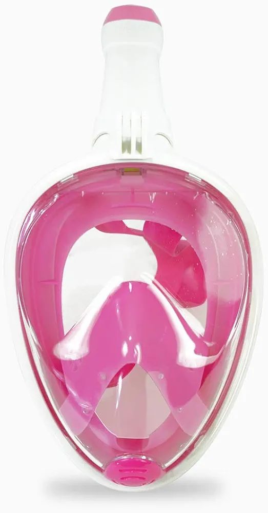Scubamax Full Face Snorkel Mask (Pink-White Panoramic)