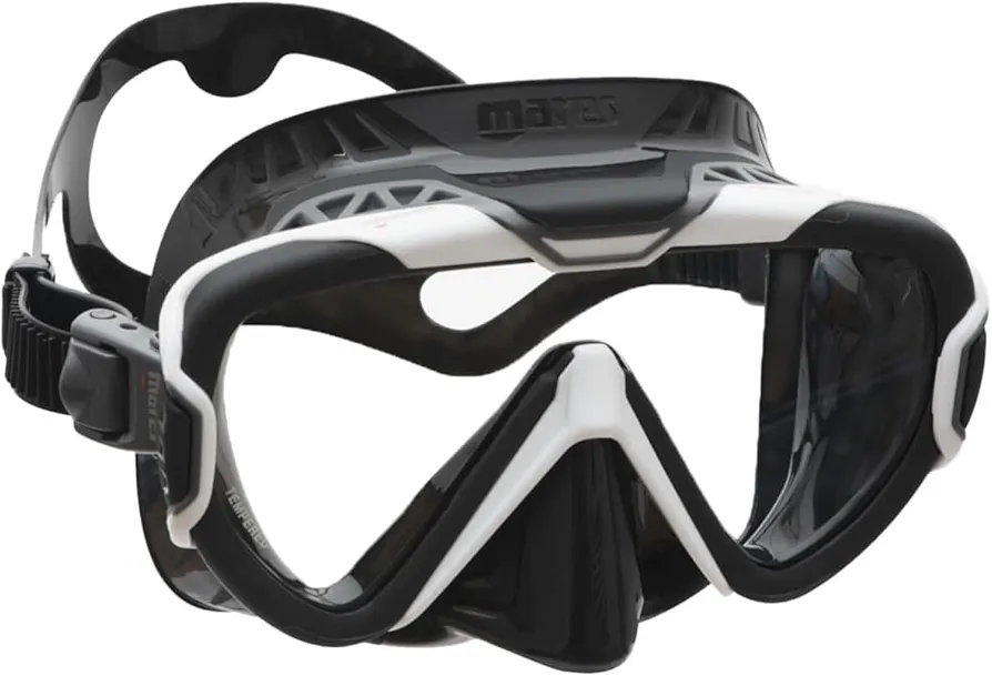 MARES Unisex Adults X-Wire Soft Silicone Scuba Diving Mask with Wide Field of View | Snorkeling, Water Sports, Underwater, White/Black