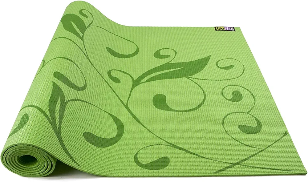 GoFit Printed Yoga Mat - Blue, Purple, and Green