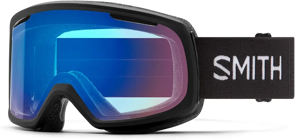 SMITH Riot Snow Goggle - Black | ChromaPop Storm Rose Flash + Extra Lens