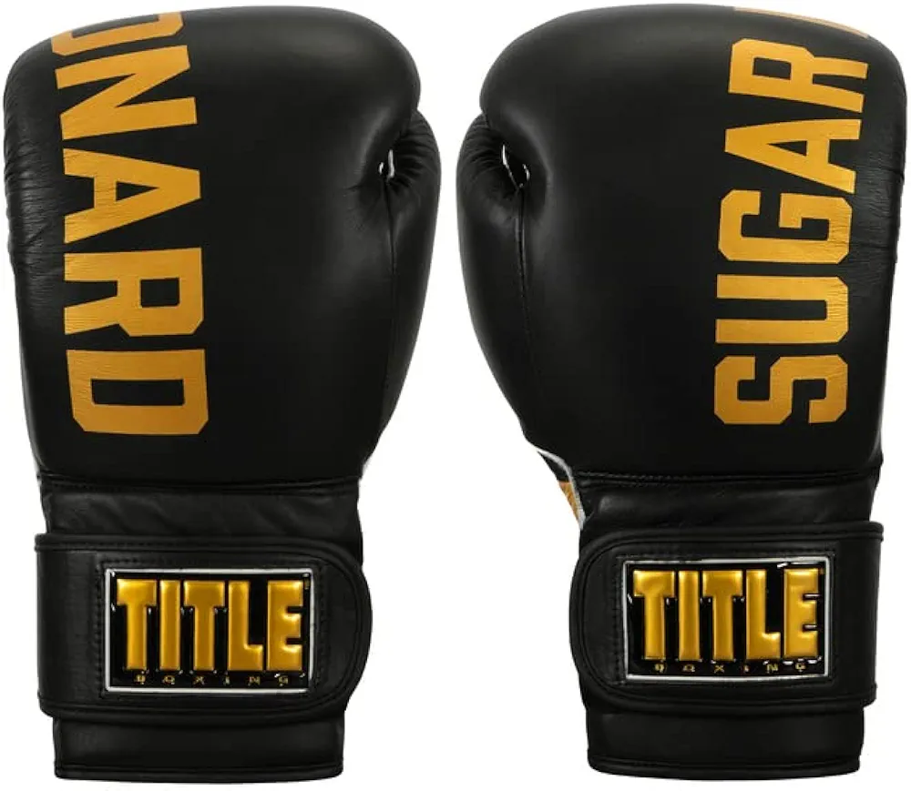 TITLE Boxing Sugar Ray Leonard Leather Bag Gloves - Boxing Gloves, Punching Bag Gloves, Kickboxing Gloves, Punching Gloves, Heavy Bag Gloves, Boxing Gloves Men, Boxing Gloves Women, Boxing Equipment