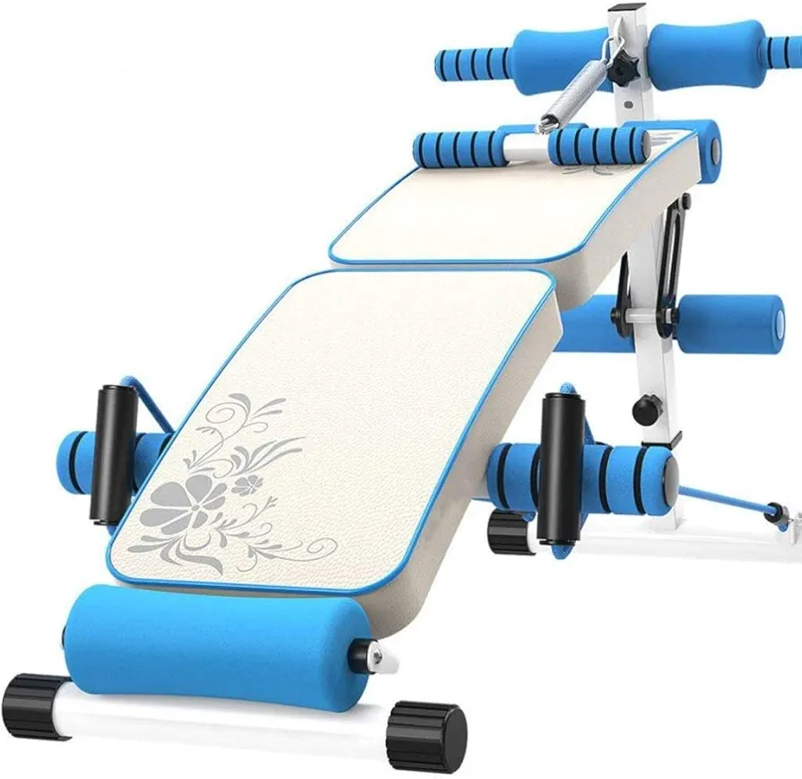 Adjustable Weight Bench Foldable, Multifunctional Press Exercise Gym Bench for Bench Press, Sit-ups, Leg Lifts, Full Body Fitness,White