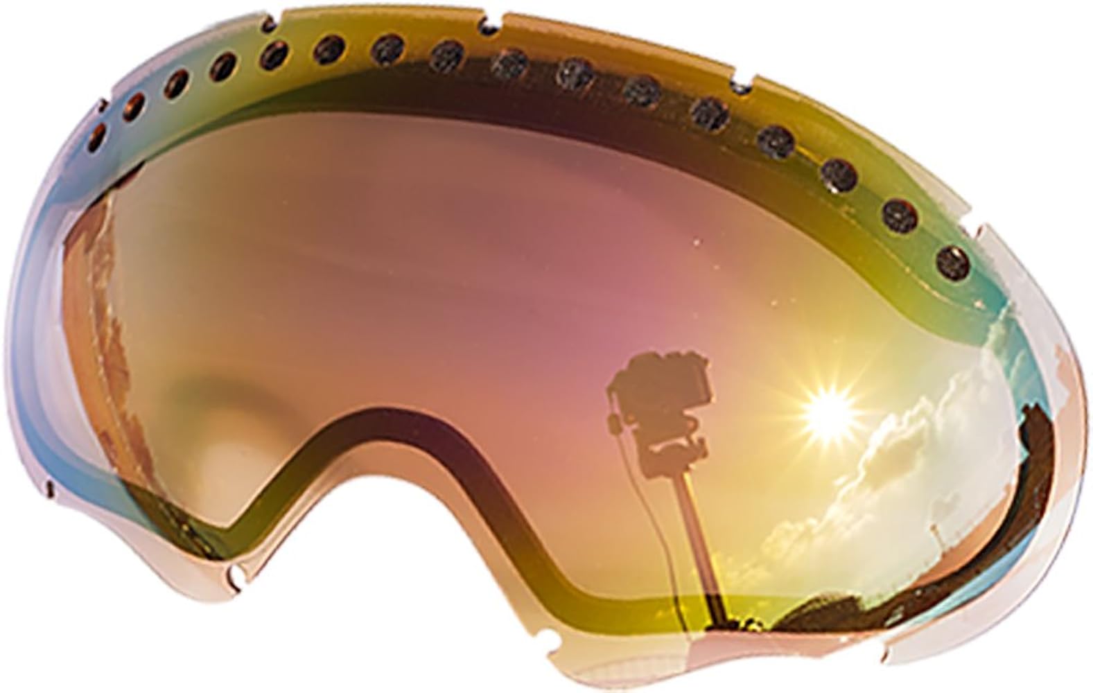 Replacement Lens compatible with Oakley Snow Goggles Interchangeable Lens Mirror Lens A FRAME 1.0 Pink Mirror