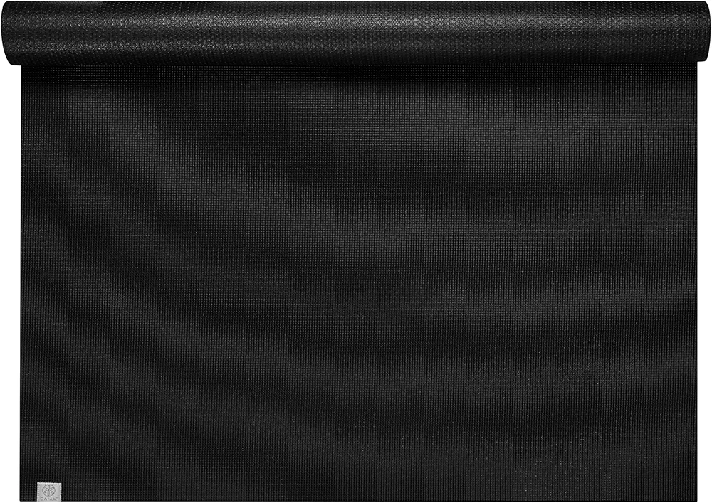 Gaiam Yoga Mat - Large 7mm Thick Yoga Mat for Men & Women | Extra Wide & Long Exercise Mat for Yoga, Pilates, Stretching & Floor Workouts (72" L x 48" W x 7mm) - Black