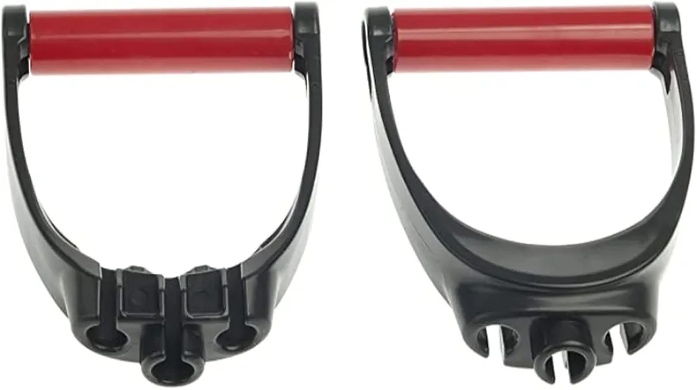 Lifeline Triple Grip Handles Fit Up to Three Resistance Cables for Continuous Muscle Tension Training , Black/Red