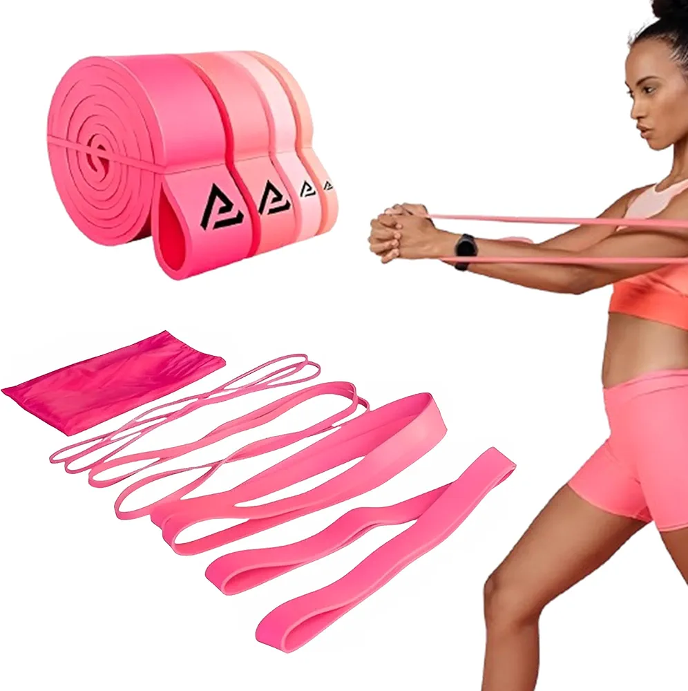 [4 Sizes] Perfect Stix Pull Up Resistance Bands for Women - Pull Up Assistance Exercise Bands. Resistance Bands for Working Out, Stretching, Powerlifting and Fitness