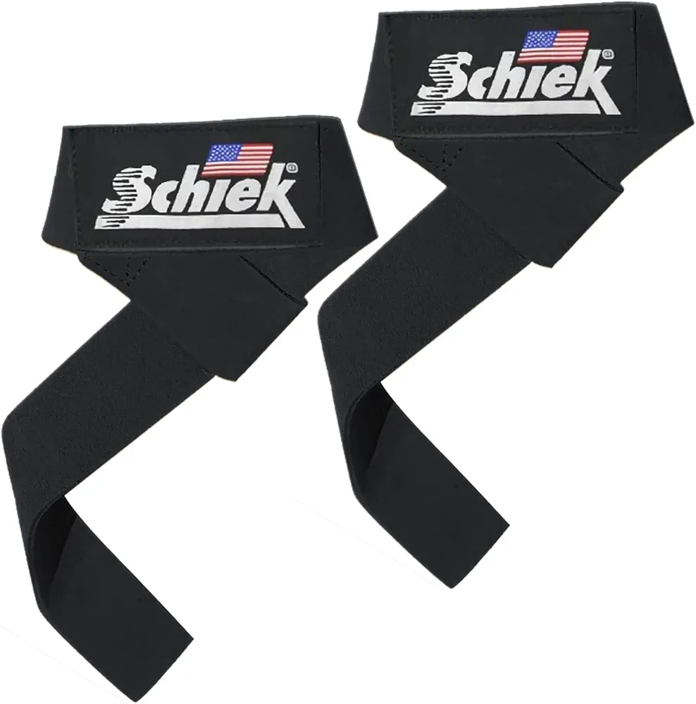 Schiek Sports Model 1000LLS Leather Weight Lifting Straps