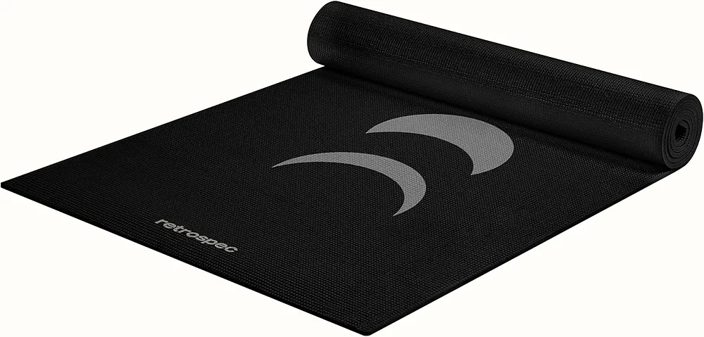 Retrospec Pismo Yoga Mat w/Nylon Strap for Men & Women - Non Slip Exercise Mat for Yoga, Pilates, Stretching, Floor & Fitness Workouts, .5mm Thick, Easy to Clean