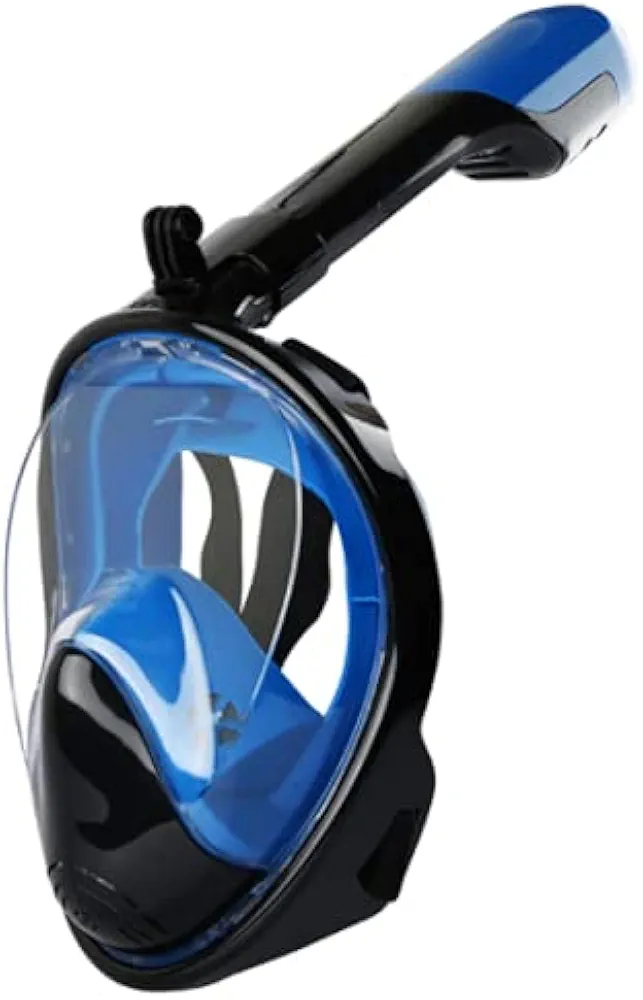 Snorkel Mask Underwater Free Diving Mask Full Face Diving Mask with Camera Mount 180° Panoramic Anti-Leak/Anti-Fog Mask